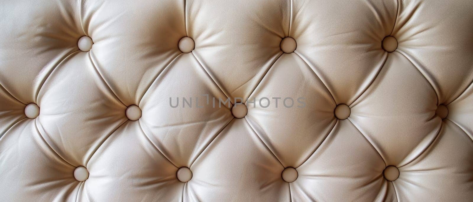 A luxurious pattern of upholstered diamond-shaped tufting in a soft, creamy color, creating a sophisticated and inviting textural background
