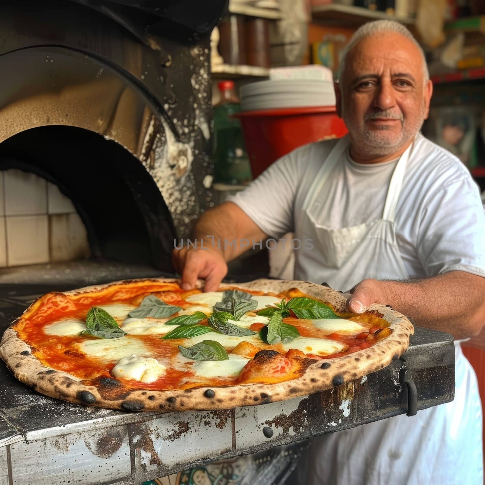 Experienced Pizzaiolo Crafting Artisanal Pizza.