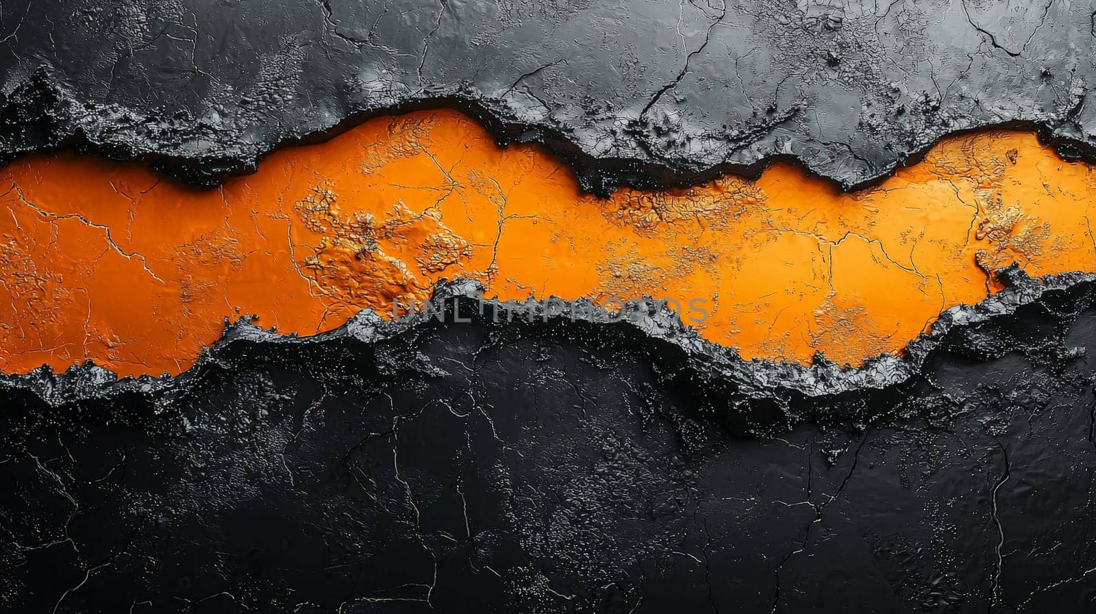 A hyper-detailed, high-resolution 3D rendering showcasing an abstract design in rich orange and black tones. The composition combines natural textures with a modern, high-contrast aesthetic, resulting in a visually compelling image that emphasizes depth and detail.