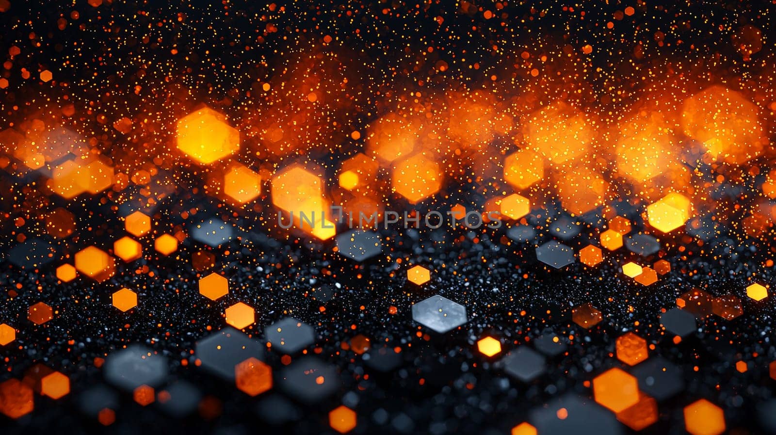 A hyper-detailed, high-resolution 3D rendering showcasing an abstract design in rich orange and black tones. The composition combines natural textures with a modern, high-contrast aesthetic, resulting in a visually compelling image that emphasizes depth and detail.