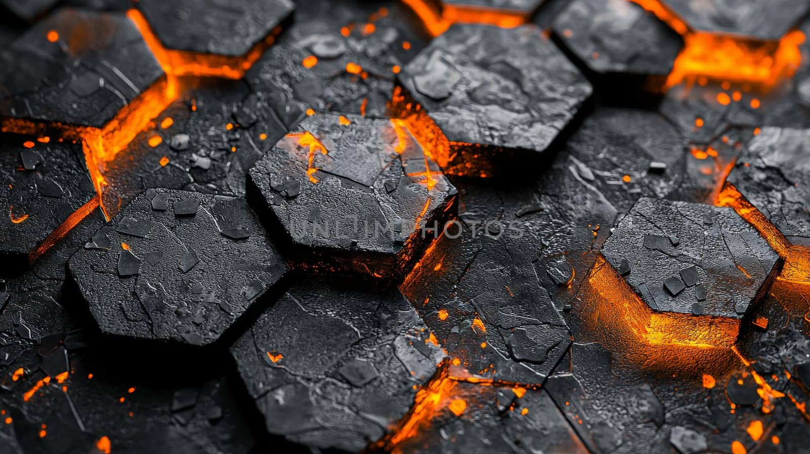 A hyper-detailed, high-resolution 3D rendering showcasing an abstract design in rich orange and black tones. The composition combines natural textures with a modern, high-contrast aesthetic, resulting in a visually compelling image that emphasizes depth and detail.