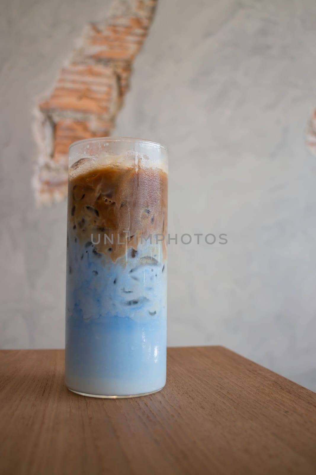 Fresh cold coffee drink with ice, stock photo