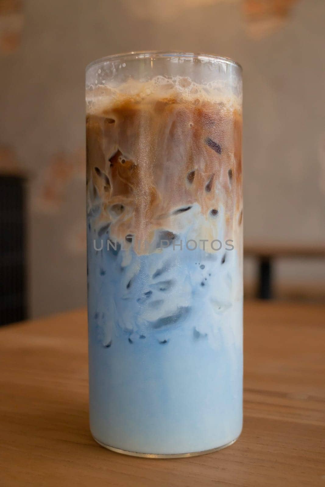 Fresh cold coffee drink with ice, stock photo