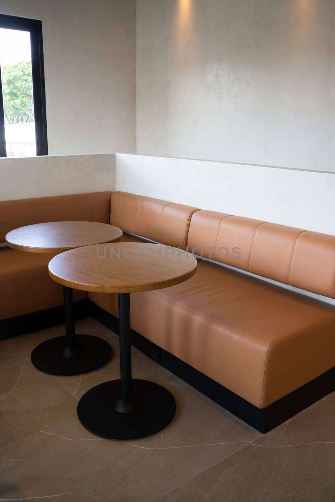 Cabin interior of high ceiling, stock photo