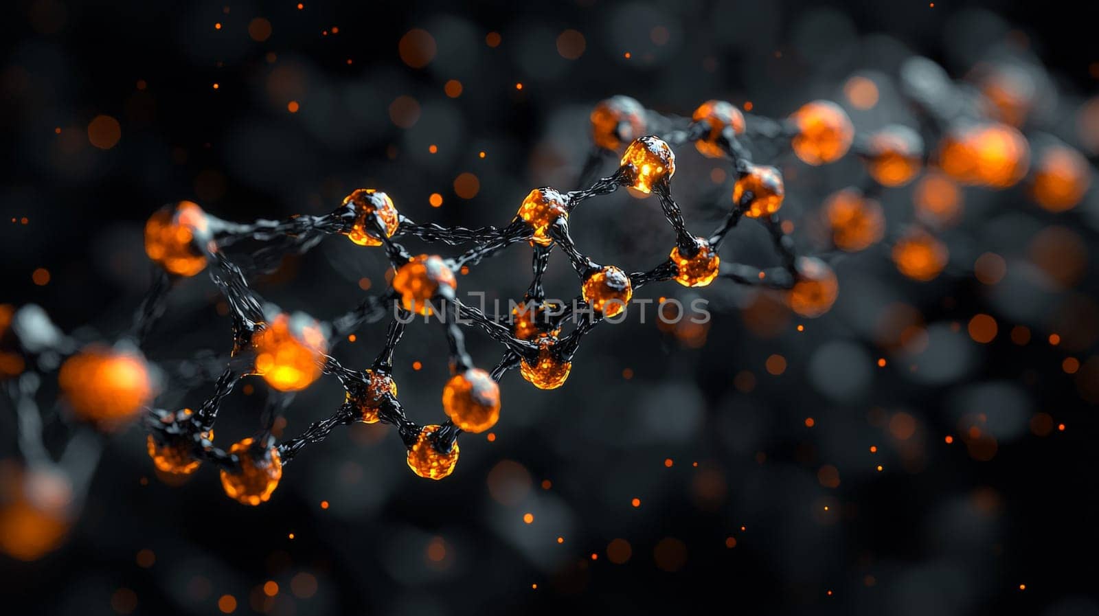 A hyper-detailed, high-resolution 3D rendering showcasing an abstract design in rich orange and black tones. The composition combines natural textures with a modern, high-contrast aesthetic, resulting in a visually compelling image that emphasizes depth and detail.