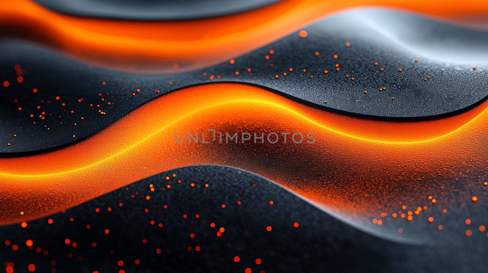 A hyper-detailed, high-resolution 3D rendering showcasing an abstract design in rich orange and black tones. The composition combines natural textures with a modern, high-contrast aesthetic, resulting in a visually compelling image that emphasizes depth and detail.