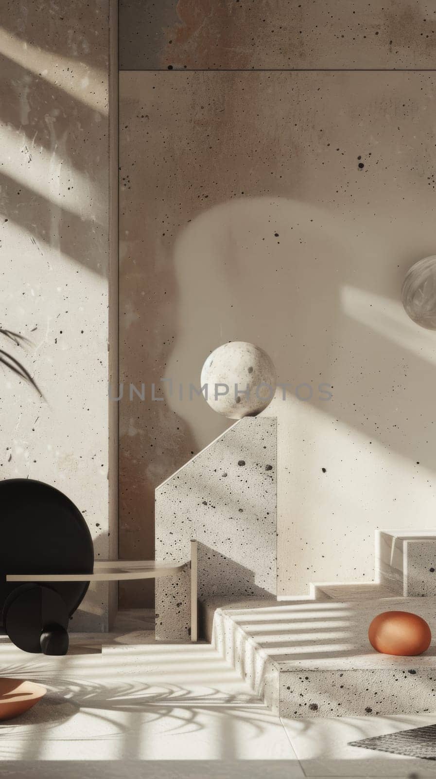 Abstract and metaphorical mockup setup designed to provoke thought.