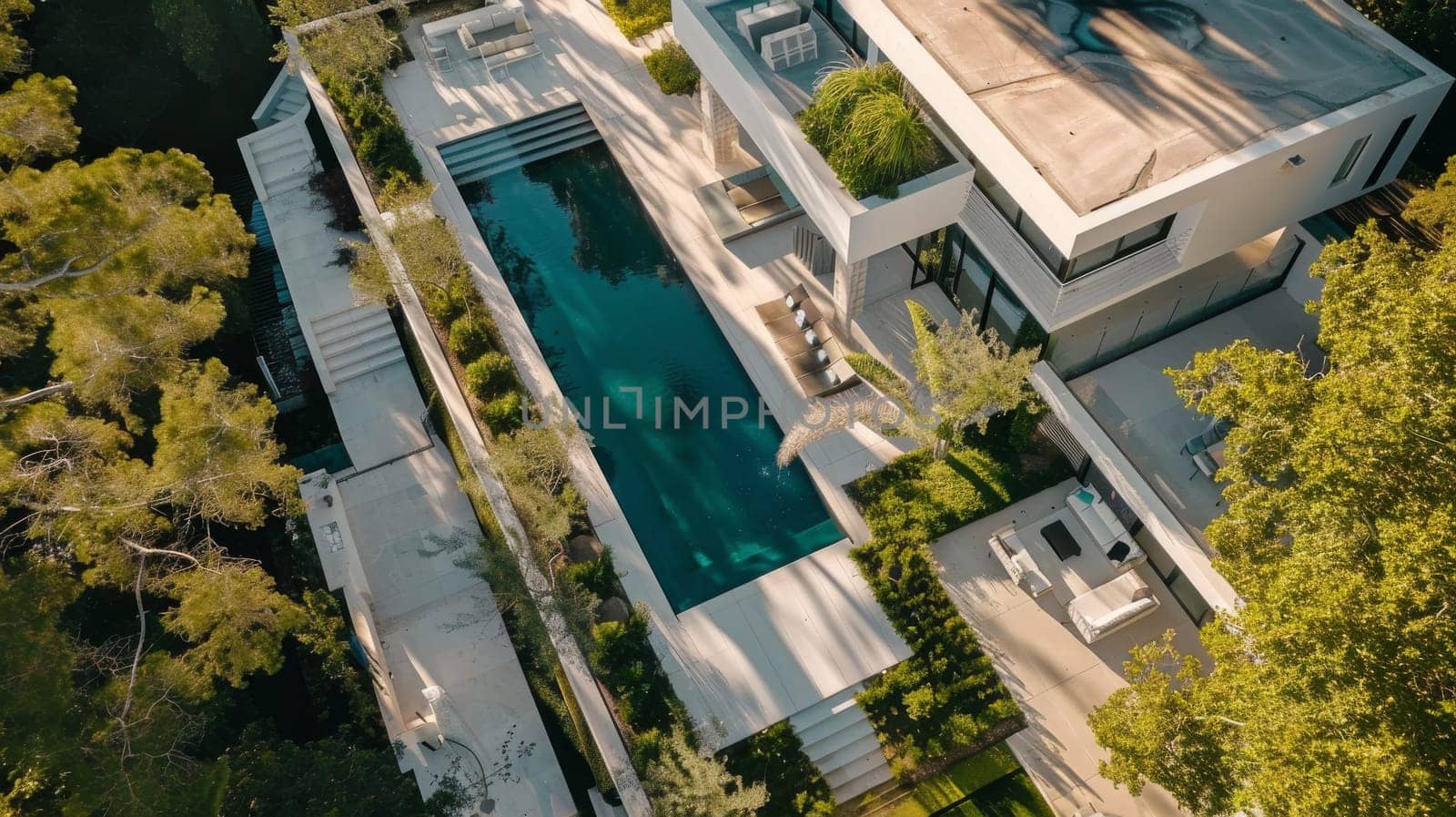 Aerial view capturing the flow and functionality of interior design