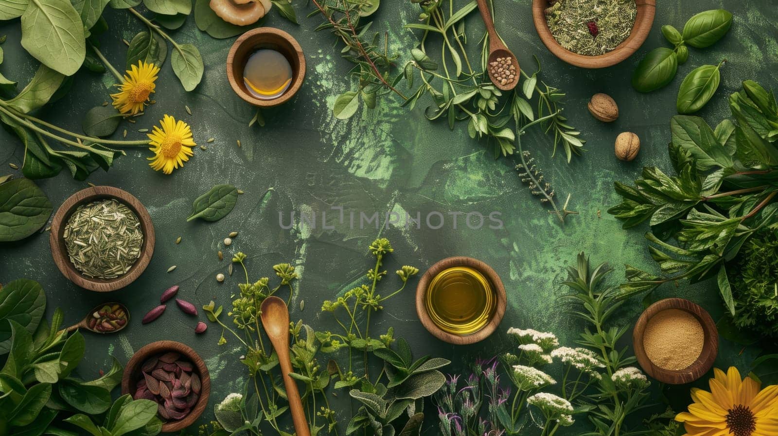 Balanced arrangement of holistic health essentials in a rhythmic pattern for flow