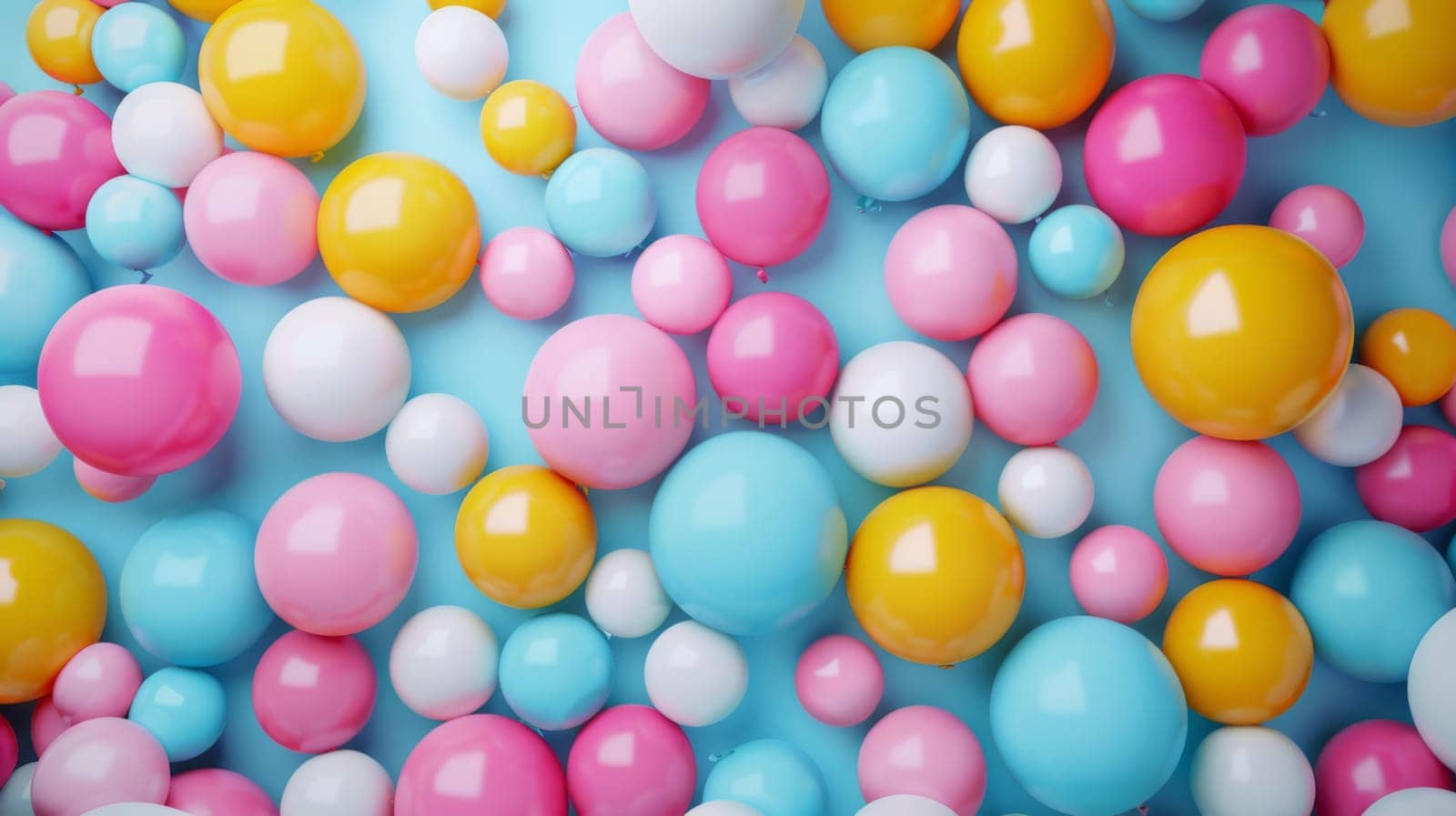 Cheerful party backdrop featuring room for branding or sponsorship logos