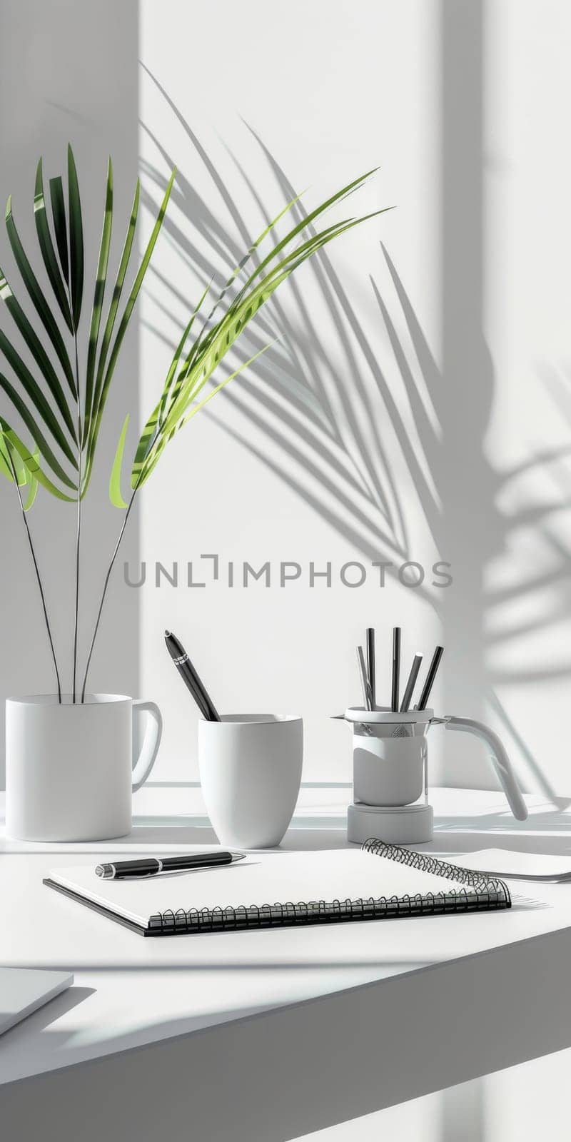 Clean business background featuring sleek office supplies.