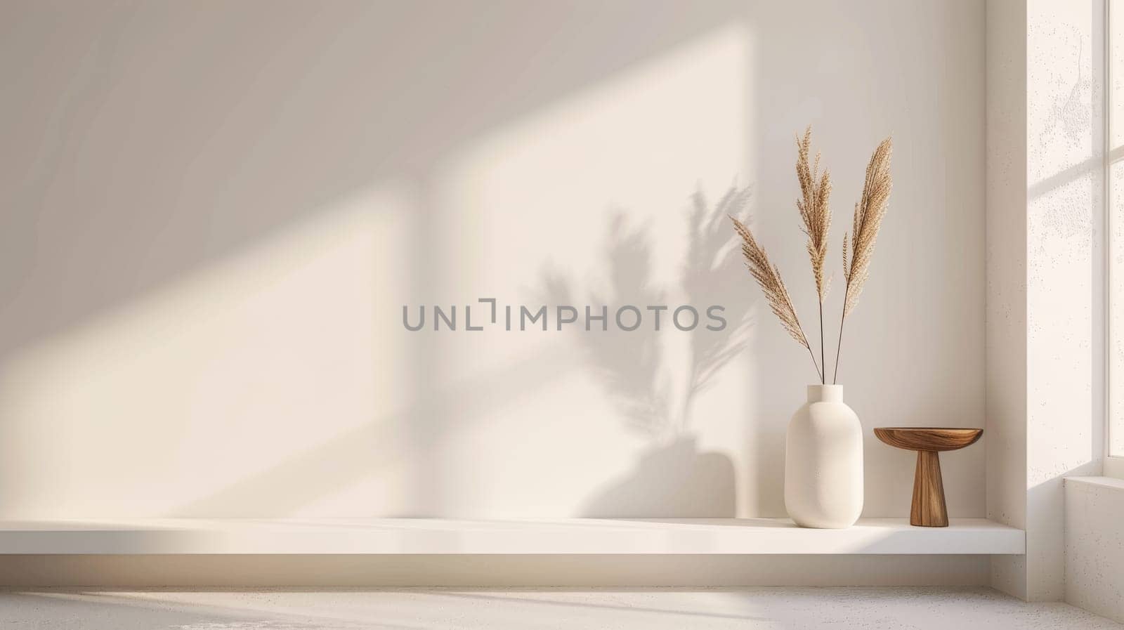 Clean and minimalist mockup setup with a neutral white backdrop.