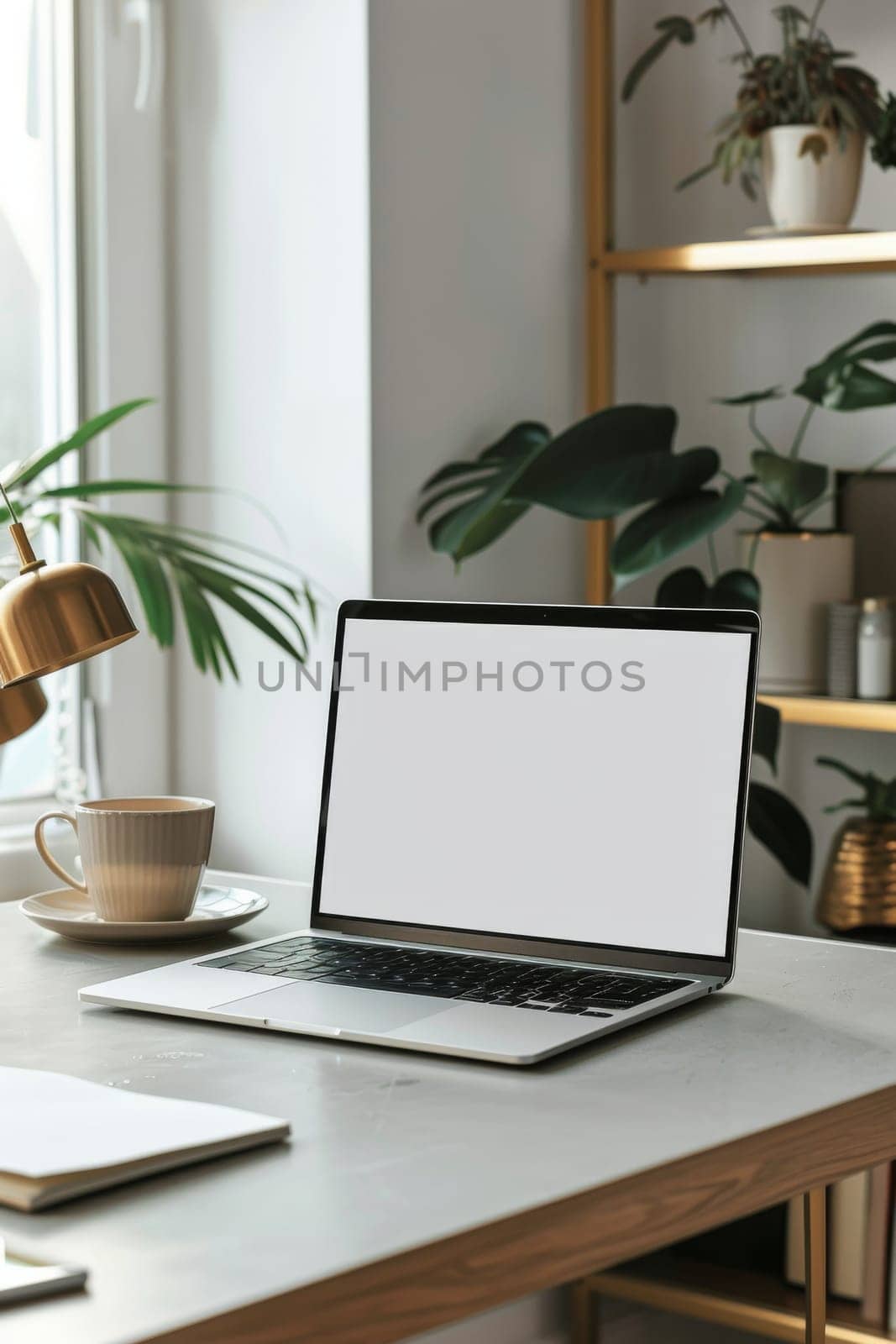 Clean and modern mockup design with a blank background.