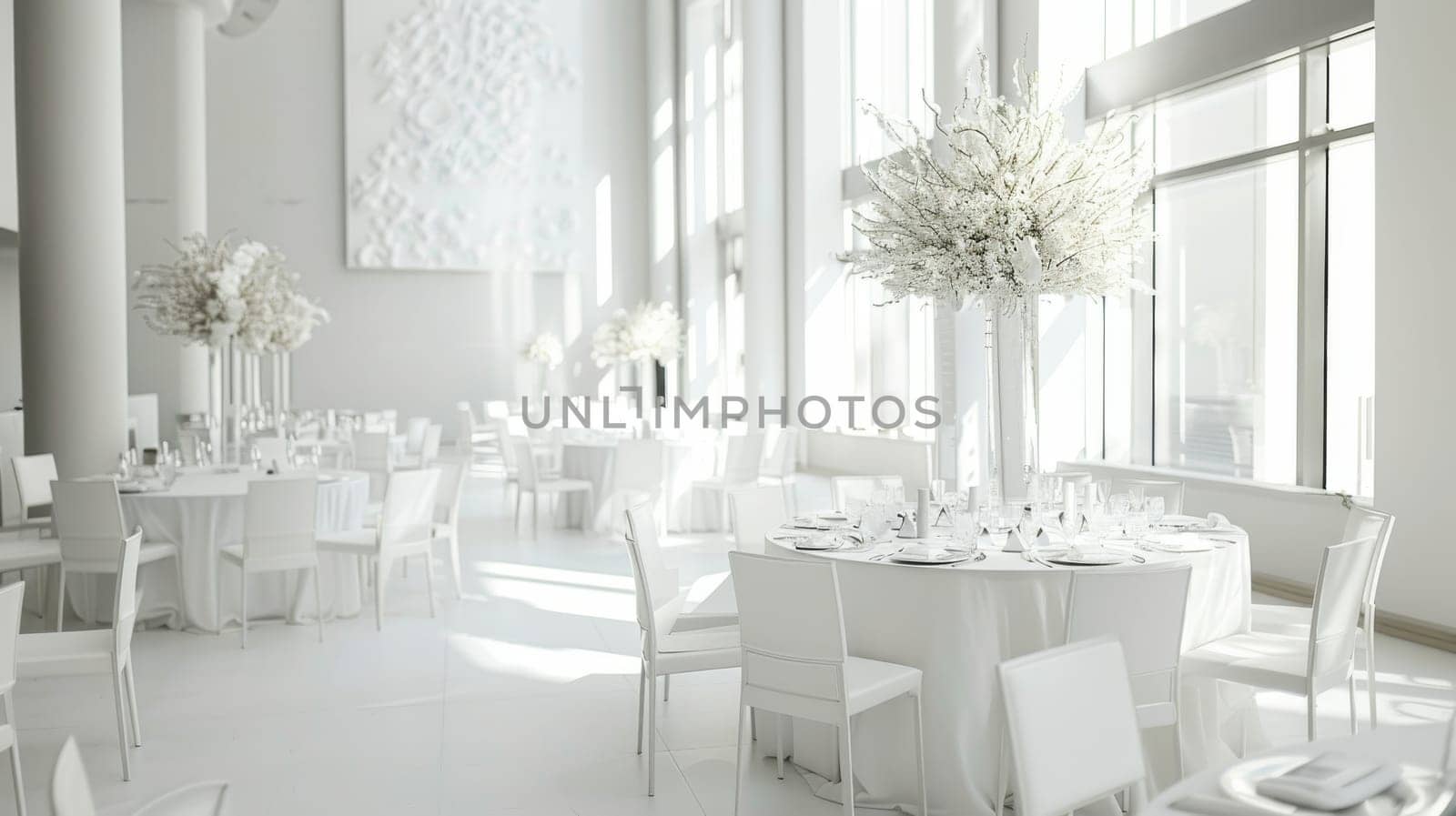 Clean and contemporary party design with minimalist accents