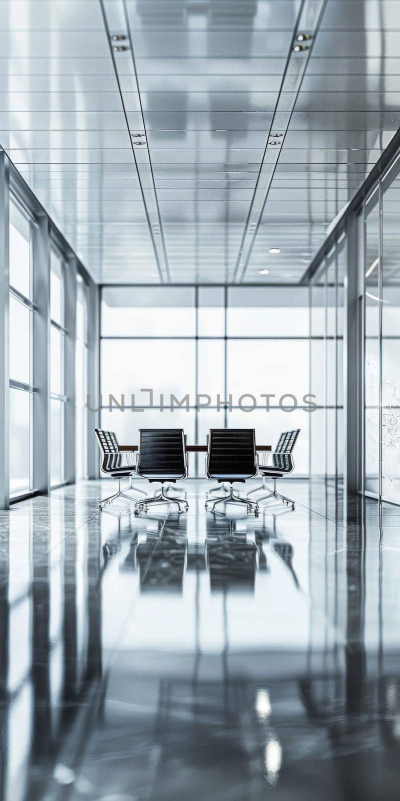 Clean and simple business scene with ample copy space.