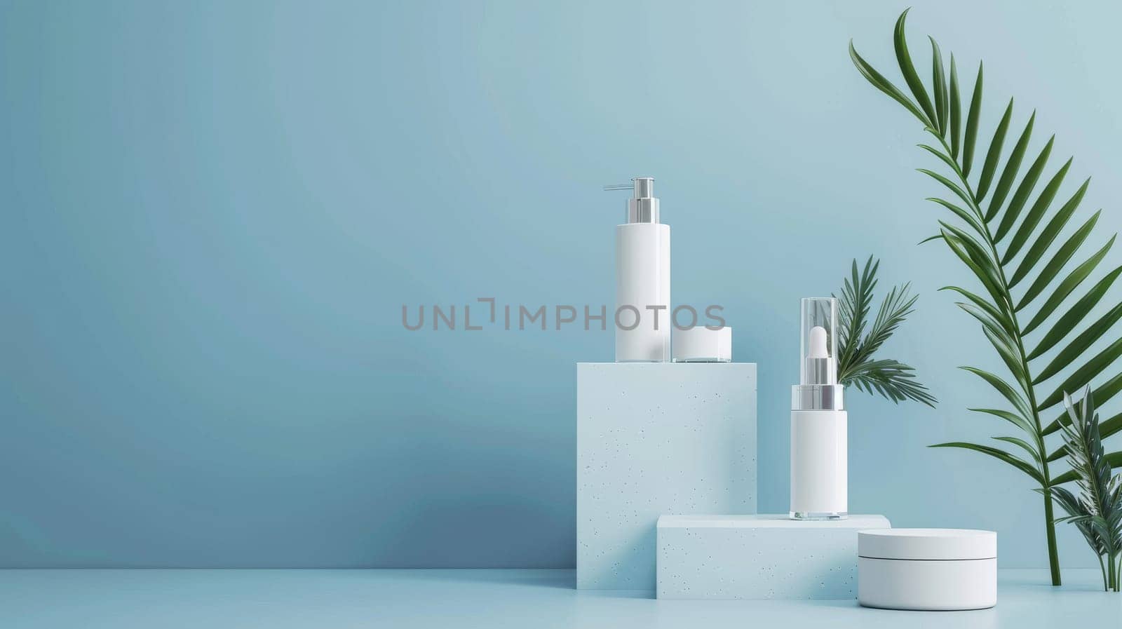 Clean and modern layout with copy space for cosmetic brand promotion.