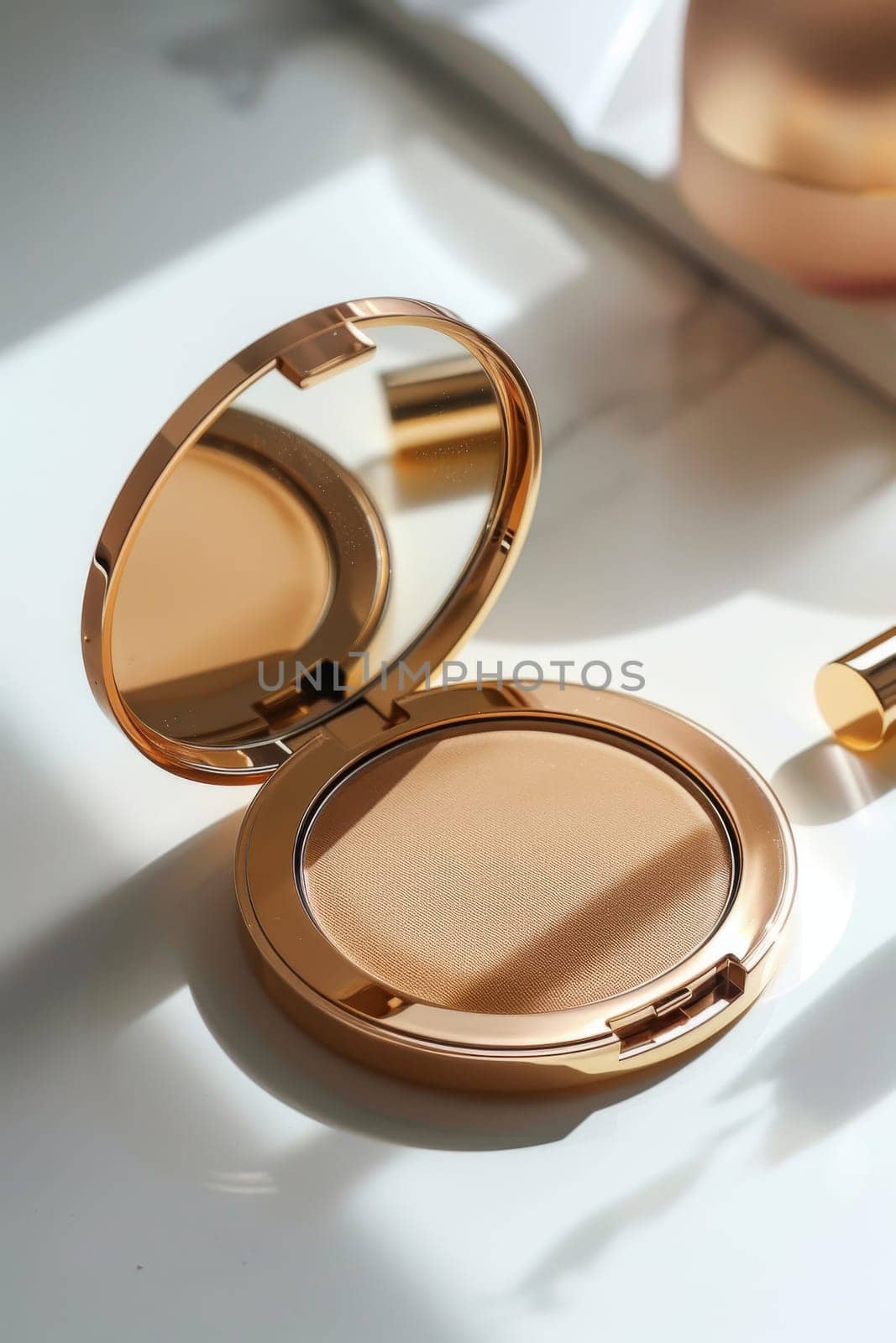 Compact powder with a built-in mirror for on-the-go touch-ups.