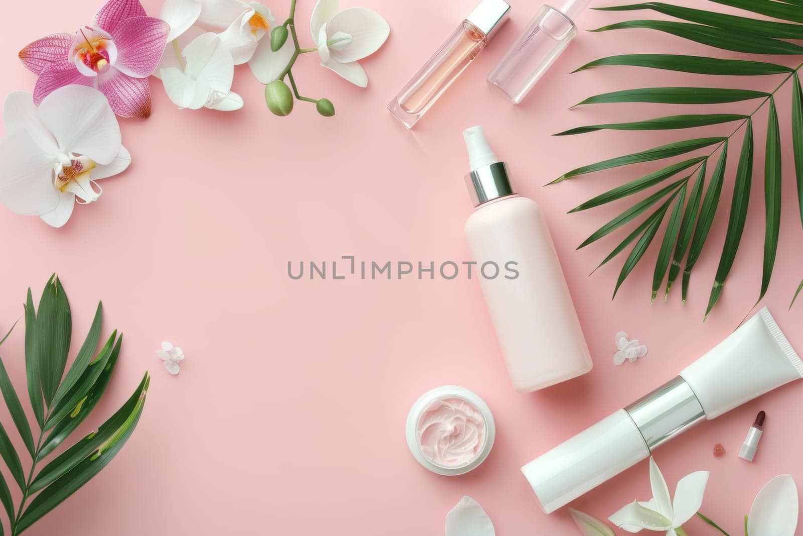 Copy space for cosmetic advertisement or beauty product launch.