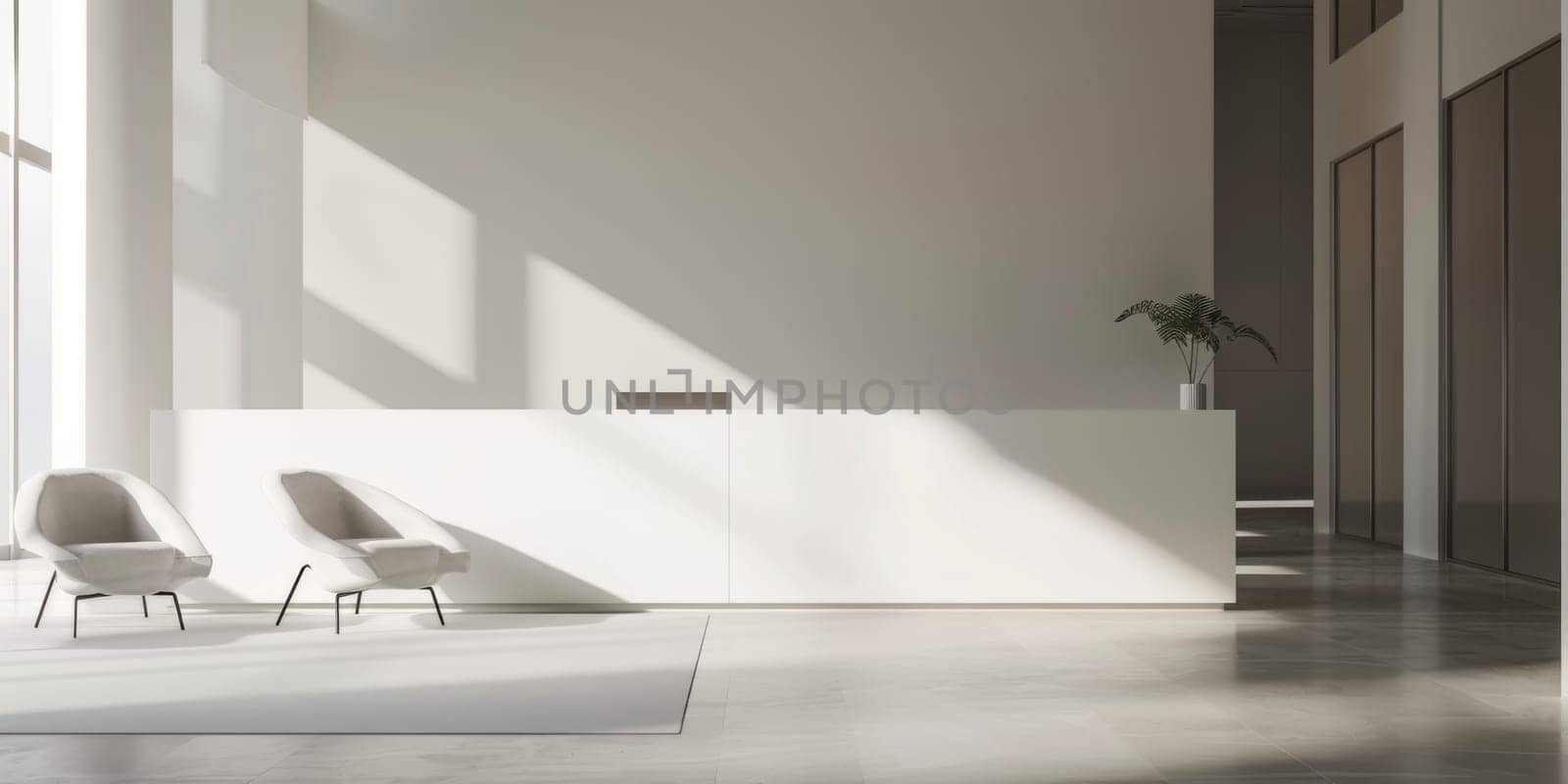 Elegant and minimal business environment with clean lines and simplicity.