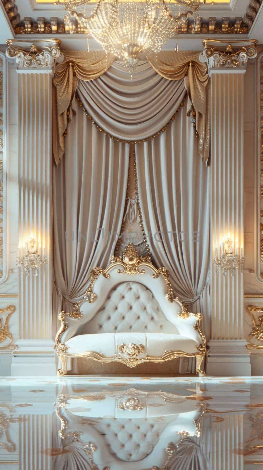 Luxurious mockup setup with ornate details for a luxurious presentation.