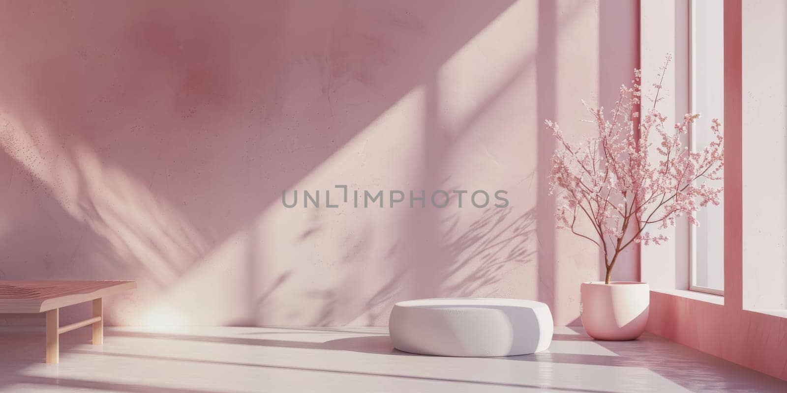 Minimalist mockup setup featuring a spacious copy space background.