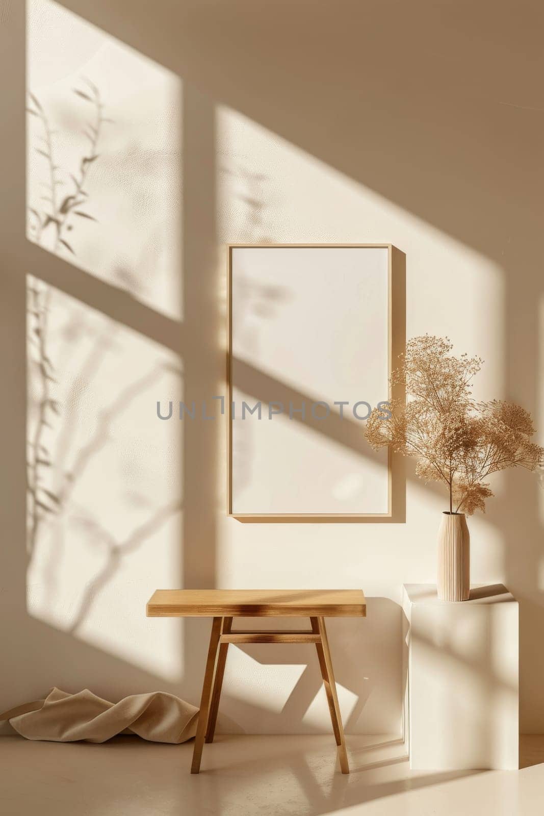 Mockup setup with a minimalist backdrop, allowing your content to shine.