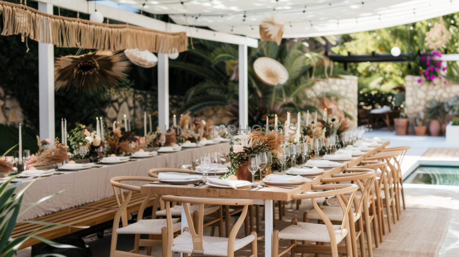 Simple and stylish party setup with minimalist touches