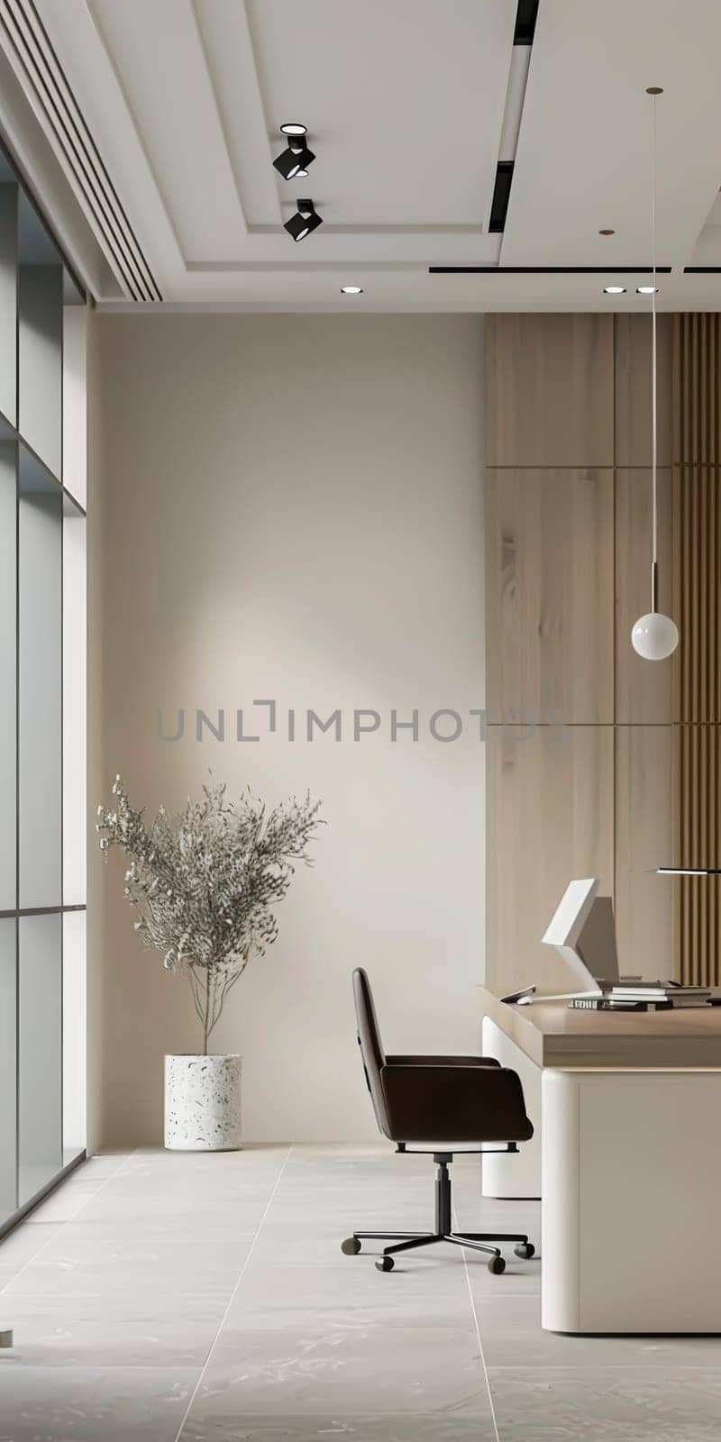Simple and elegant business environment with minimalistic decor.