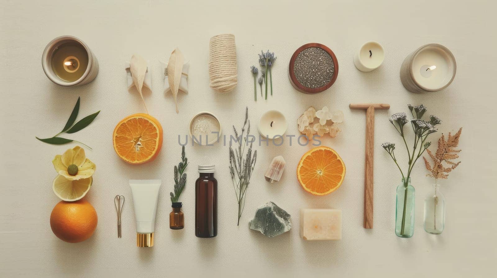 Simple layout of holistic wellness tools