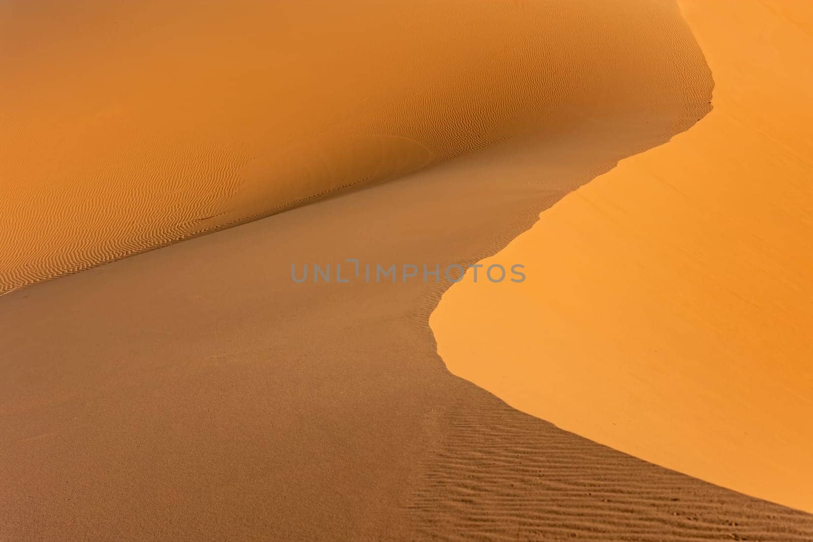 Closeup view of sand dune. Natural  background.