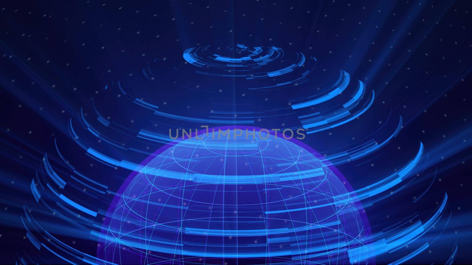 Digital world map. Computer generated 3d render
