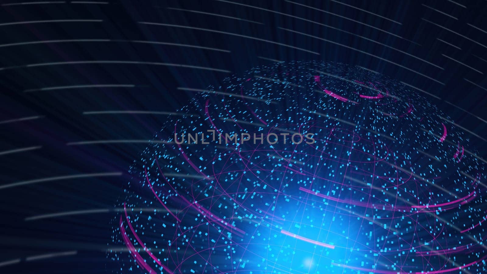 Digital world map. Computer generated 3d render