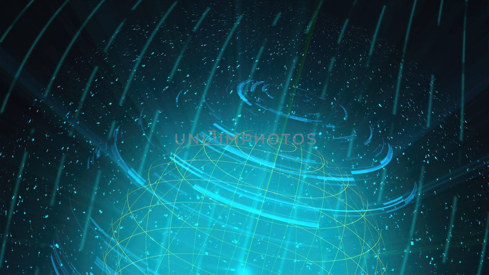 Digital world map. Computer generated 3d render