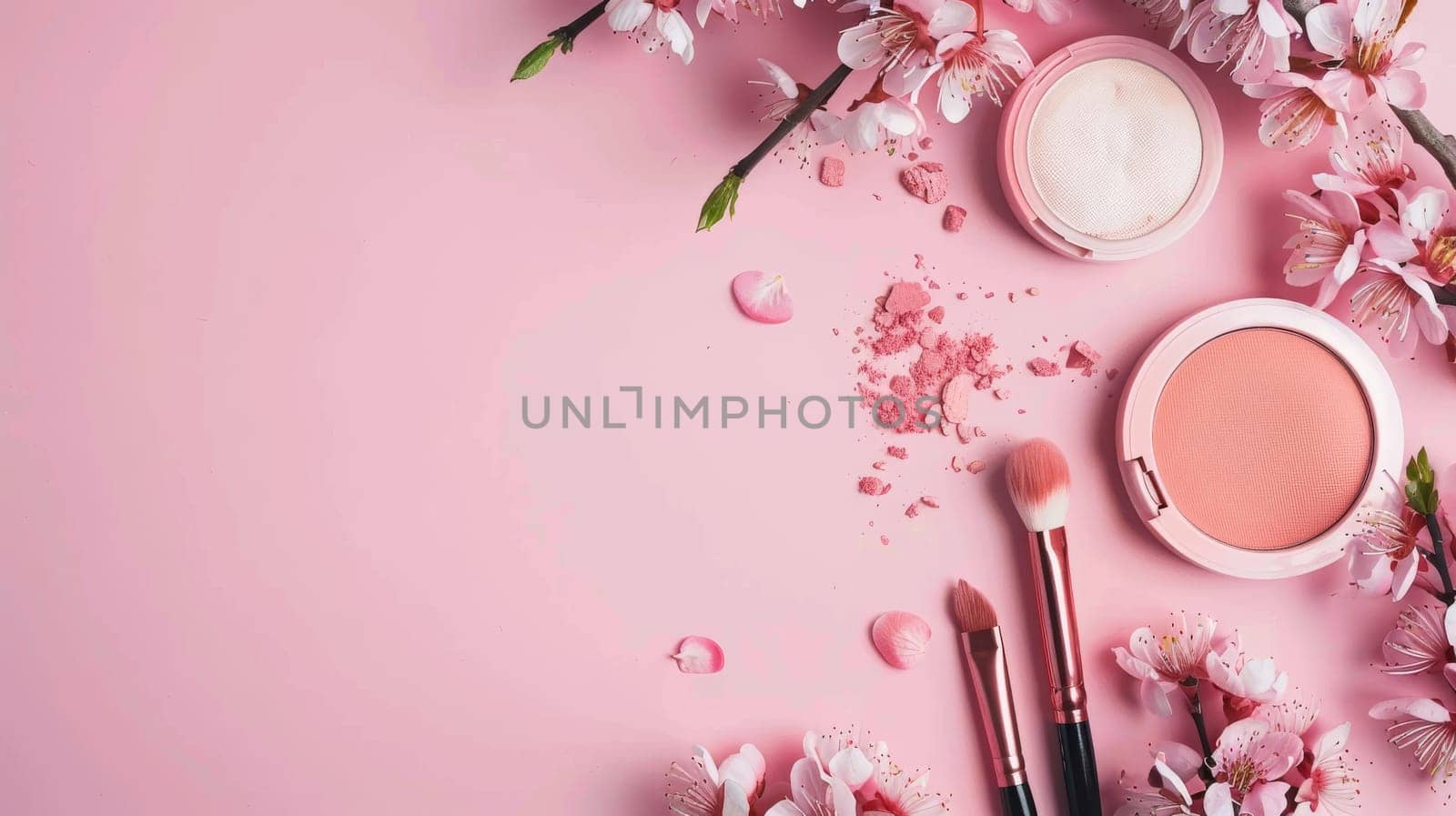 Copy space for beauty blog post or makeup tutorial video.