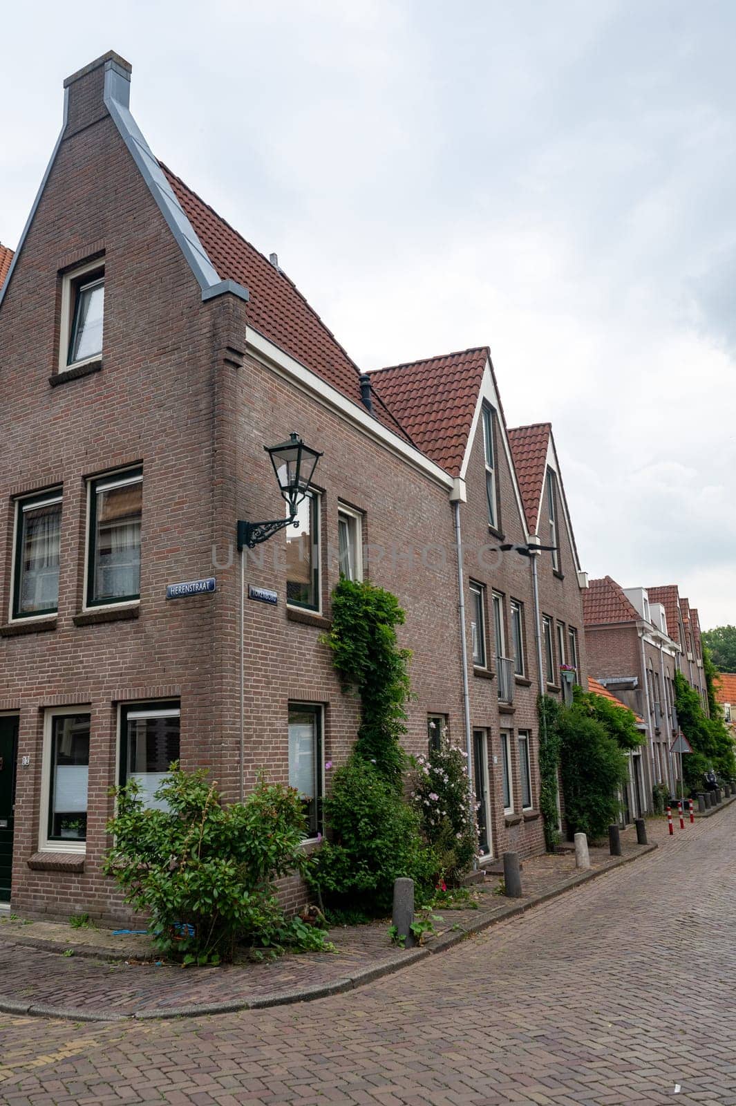 A street in the old town of Alkmaar in the Netherlands, Europe