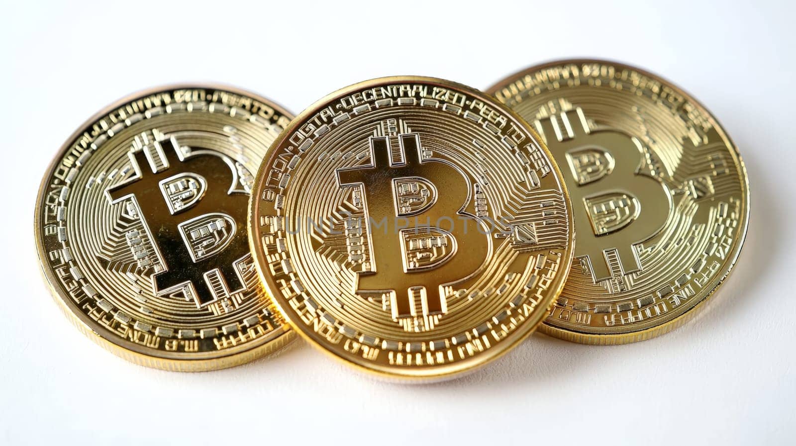 A high-quality, high-resolution conceptual image centered on Bitcoin, symbolizing its role in the financial and stock market. This visual representation captures the essence of cryptocurrency in modern financial contexts with sharp, detailed design.
