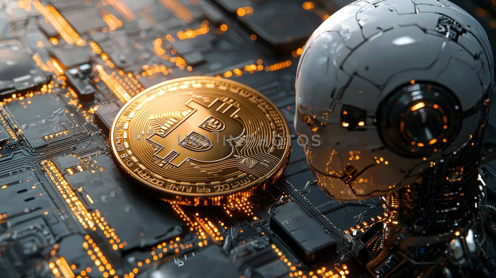 A high-resolution image conceptually merging artificial intelligence with Bitcoin, symbolizing the integration of advanced technology in finance and digital currency. This visual captures the essence of innovation at the intersection of AI and blockchain, reflecting future possibilities in digital assets.