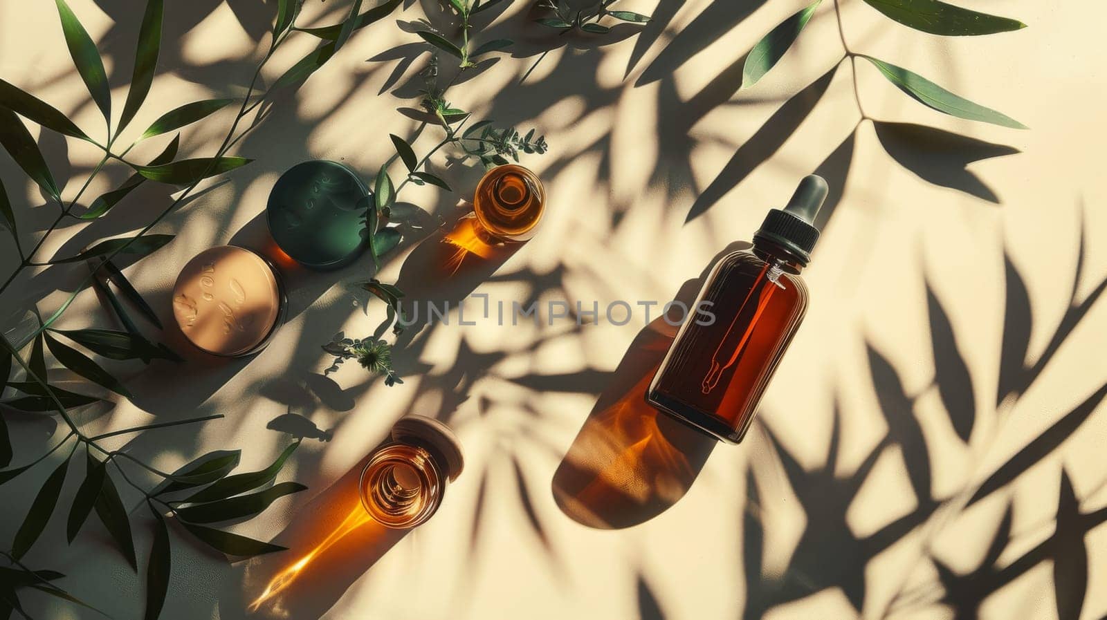 Beauty and wellness essentials in captivating shadow