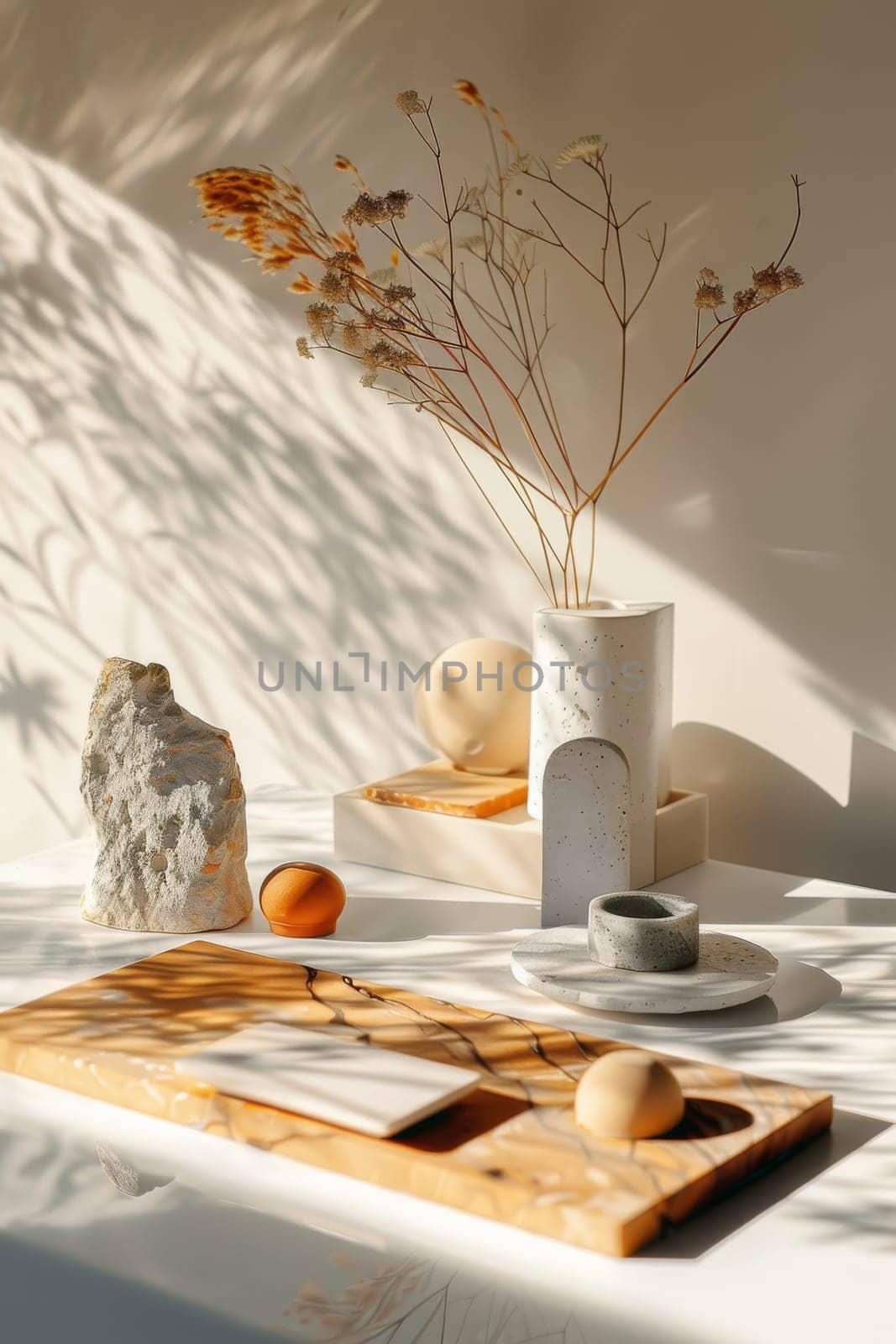 Creative mockup layout with abstract elements for imaginative presentations.