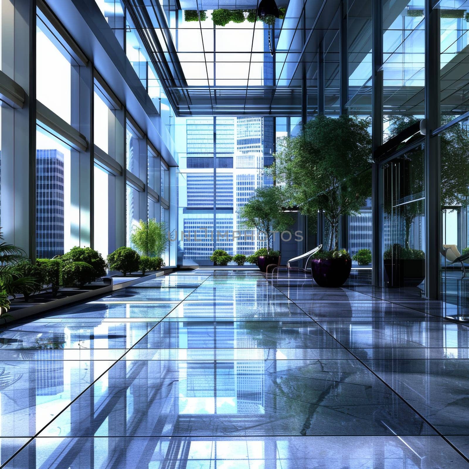 Corporate scene with plenty of room for overlay text.