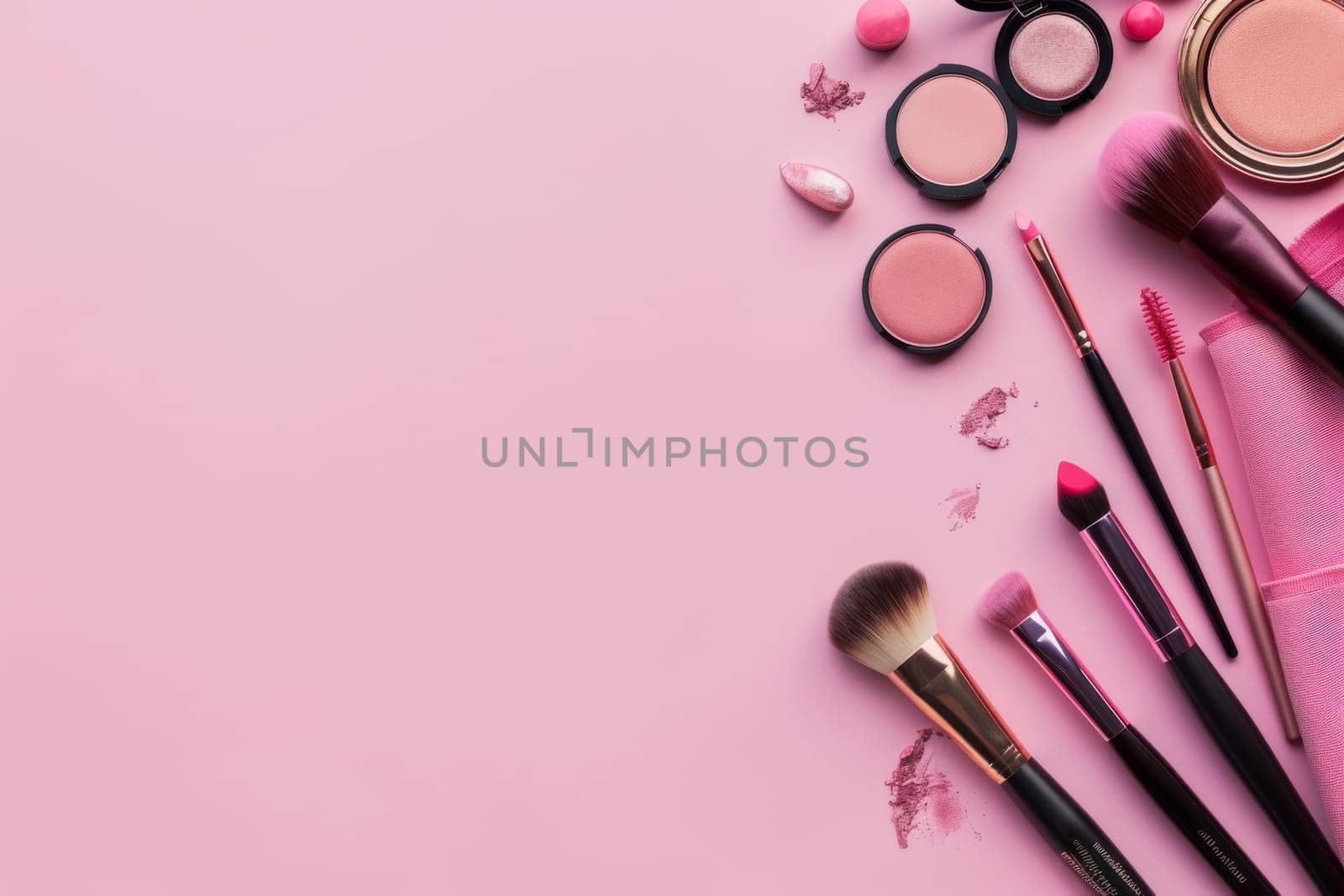 Copy space for promoting makeup tutorials or beauty workshops.