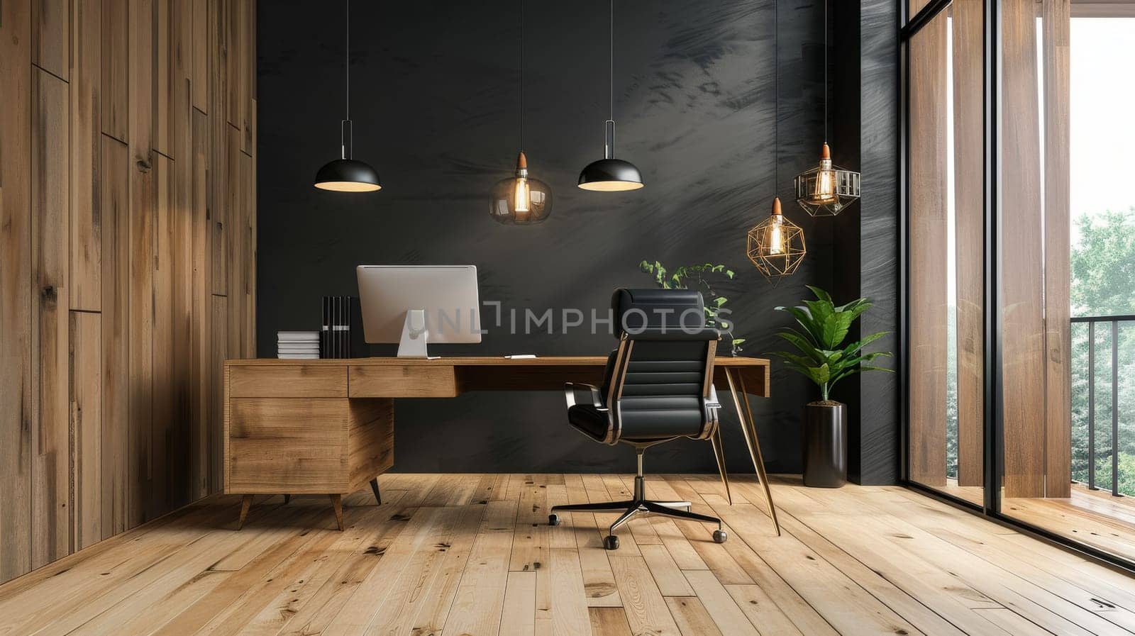 Modern business setup providing significant copy space.