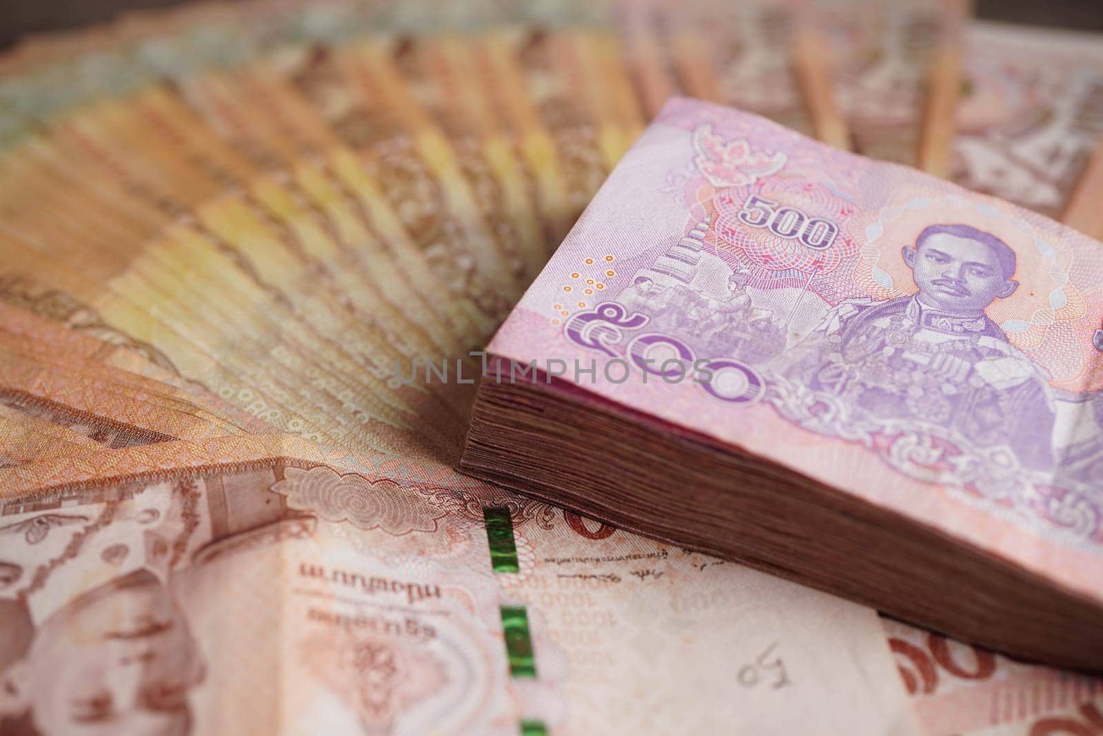 Thai baht banknote money, investment economy, accounting business and banking.