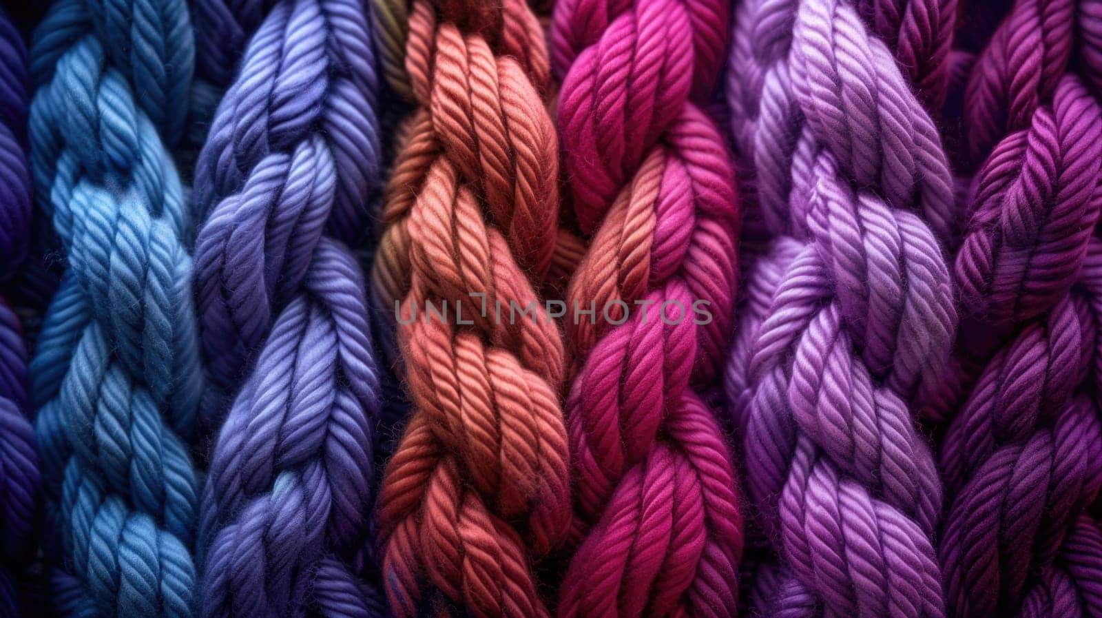 Texture knitted background. Knitted pattern with pigtail color transition. Wool fabric solid template