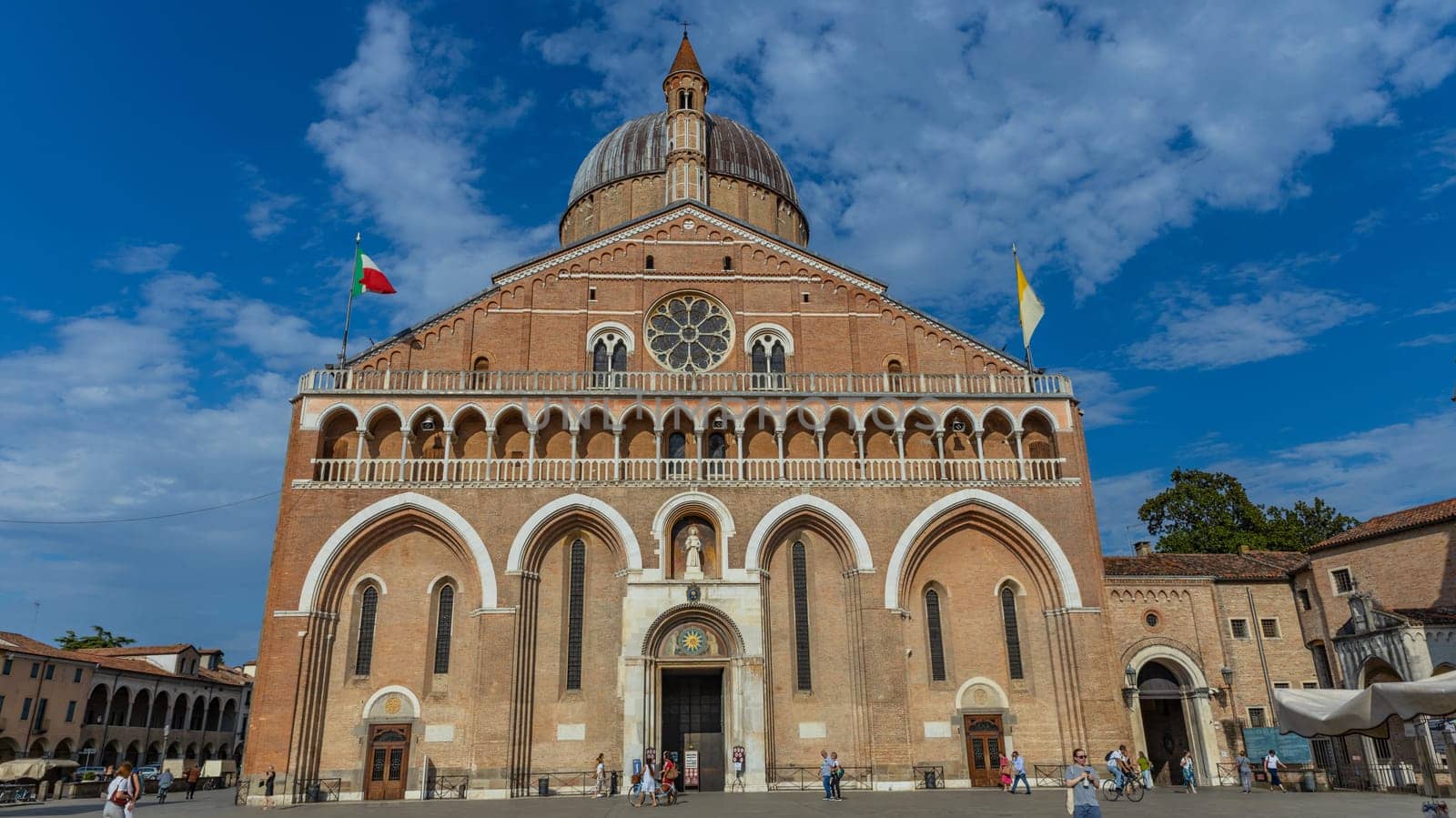 Padua, Italy - July 27, 2024: The Pontifical Basilica of Saint Anthony of Padua. Roman Catholic church and minor basilica in Padua, northern Italy