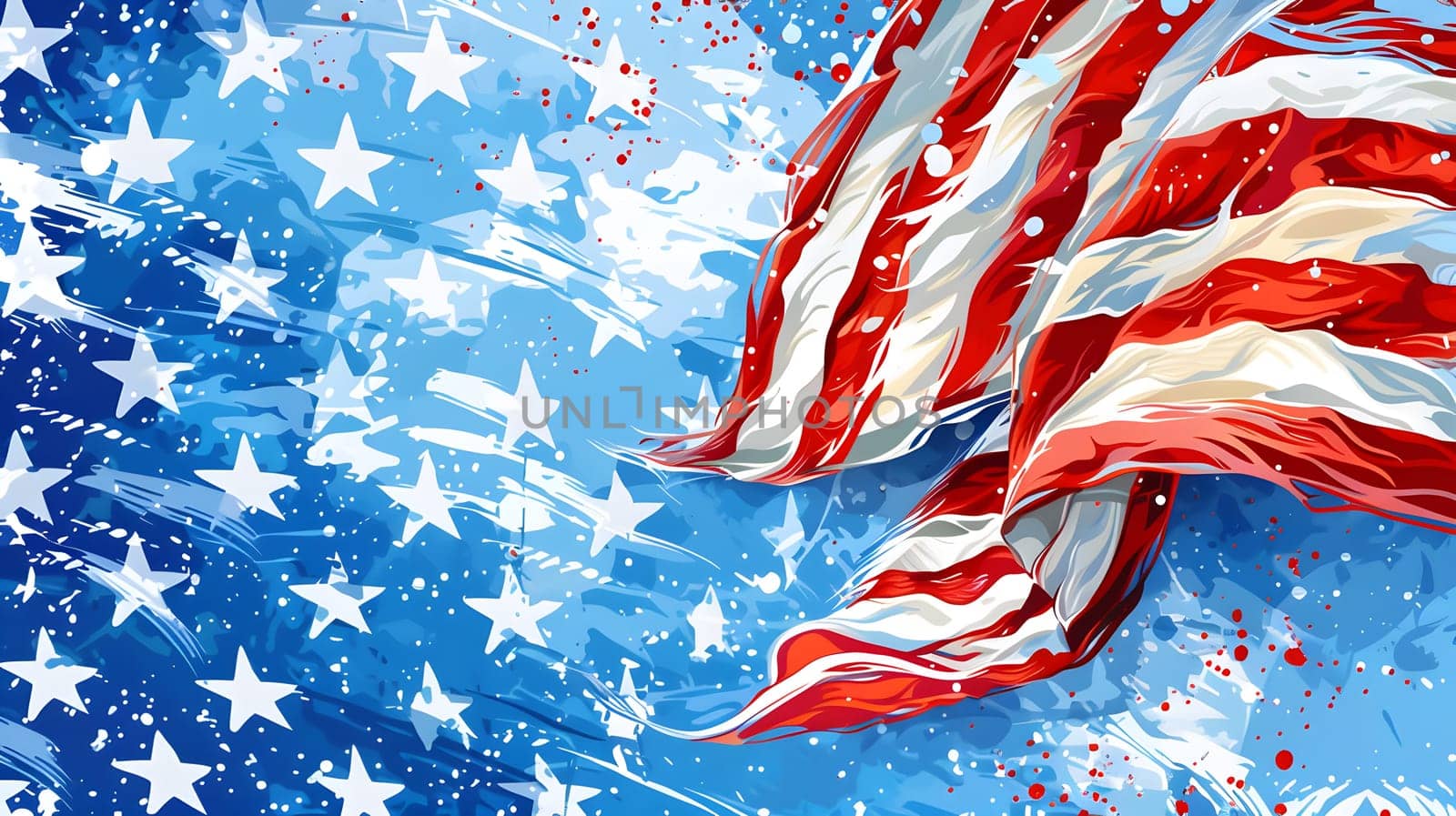 4th of July with USA flag Independence Day Banner Vector