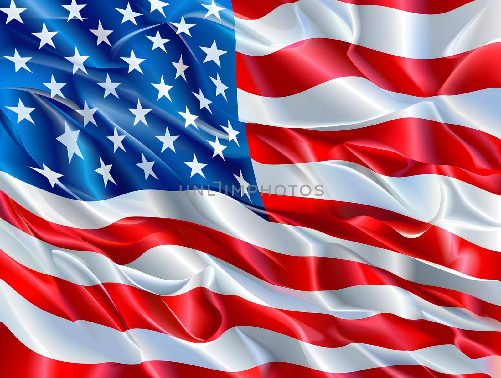 4th of July with USA flag Independence Day Banner Vector