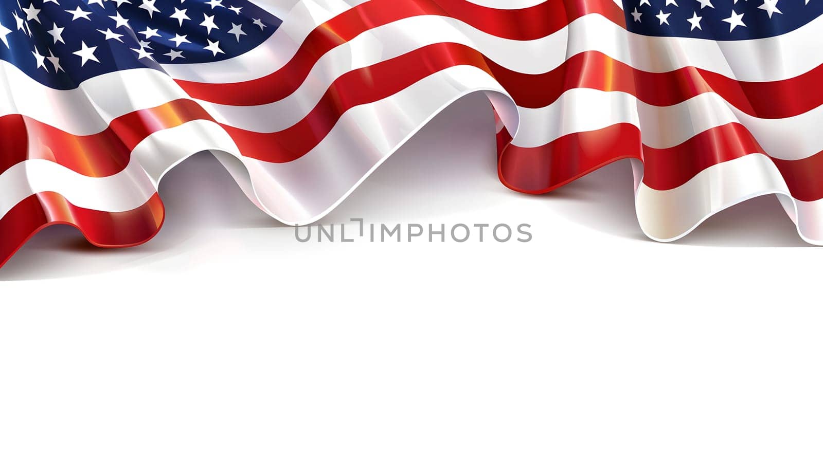 4th of July with USA flag Independence Day Banner Vector