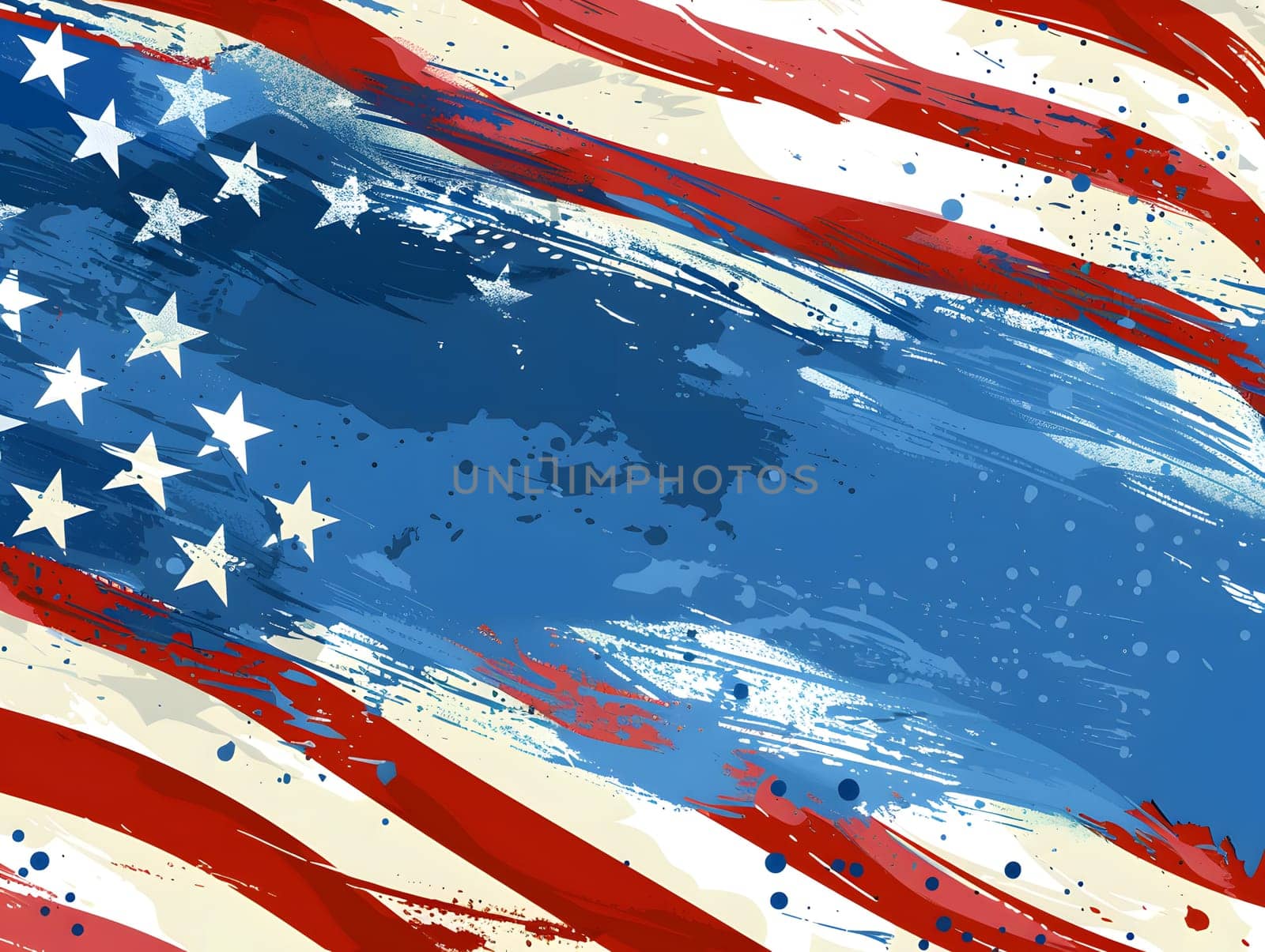 4th of July with USA flag Independence Day Banner Vector