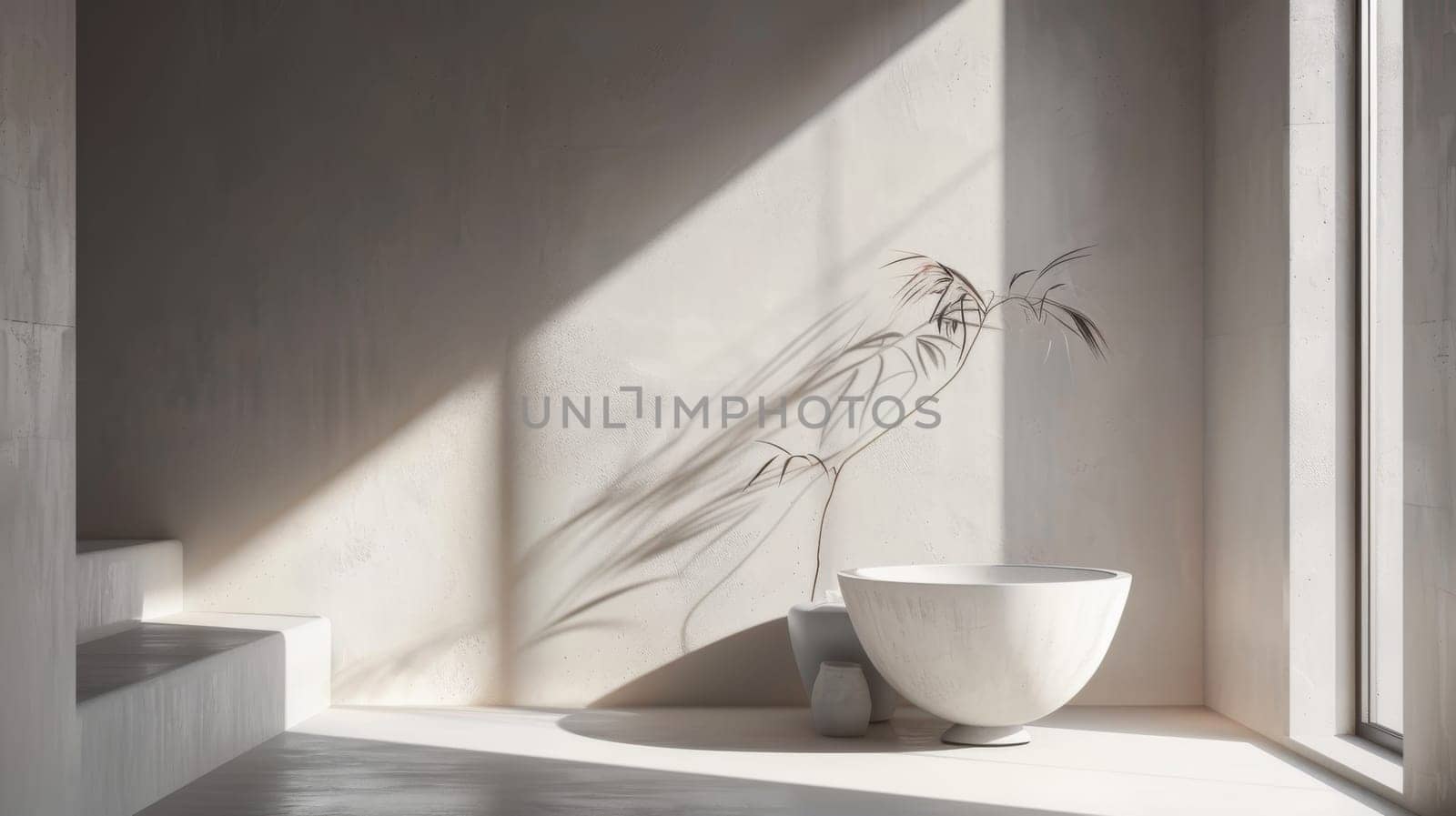 Shadows casting a minimalist approach to wellness